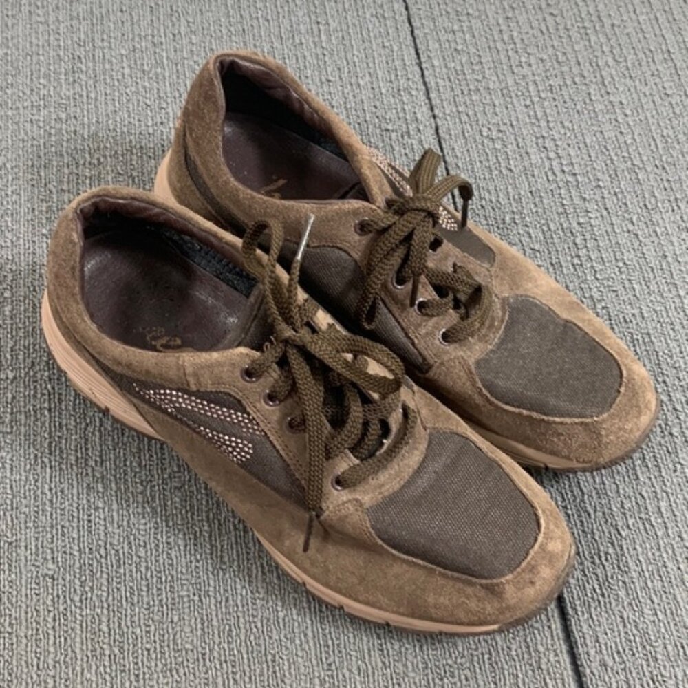 Skechers Sneakers Womens Size 10 Chocolate Brown Suede Bling Walking Running